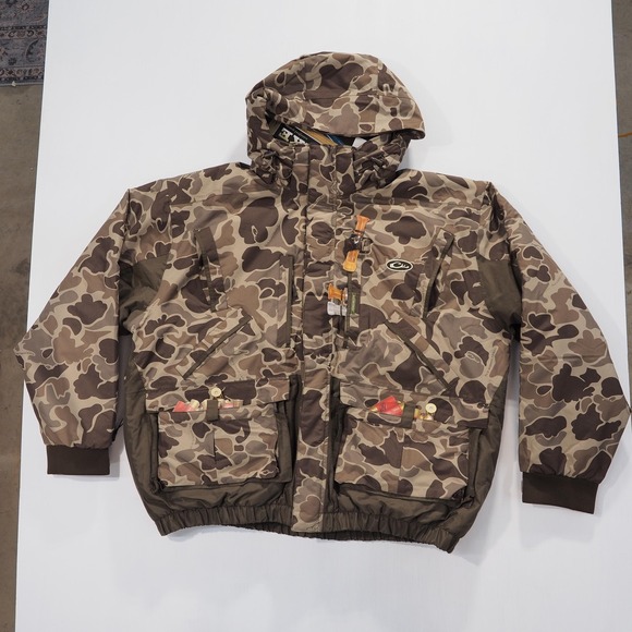 Drake Waterfowl LST 4 in 1 Wader Coat 2XL Old School Camo Waterproof Hunting - Picture 1 of 11